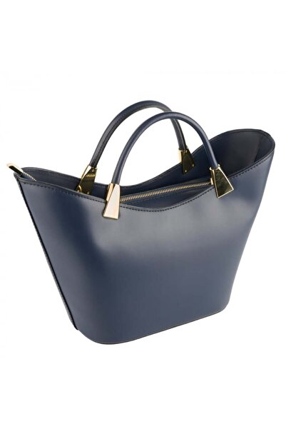 AZZURA Selena bag, 100% natural leather, navy blue