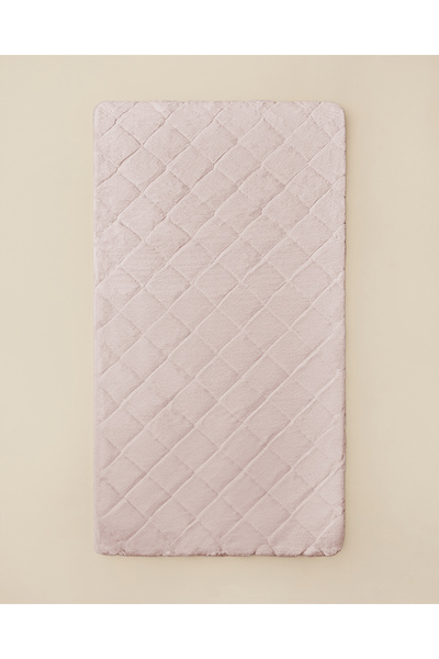 English Home Soft Touch Rabbit Peluş Halı Pudra