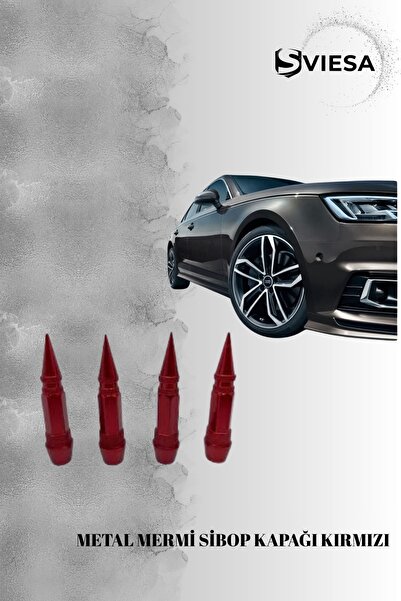 Sviesa Metal Pointed Valve Cover Set of 4 Chrome