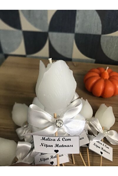 BlueDaisyCandle 15 adet kişiye özel LALE buket mum, doğumgünü, hediyelik, sünnet, NİKAH, SÖZ , DÜĞÜN