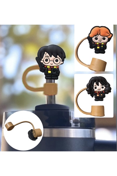 Buki'nin Atölyesi Termos uyumlu 3 Adet (10MM) Toz Geçirmez Harry Poter Figürl...