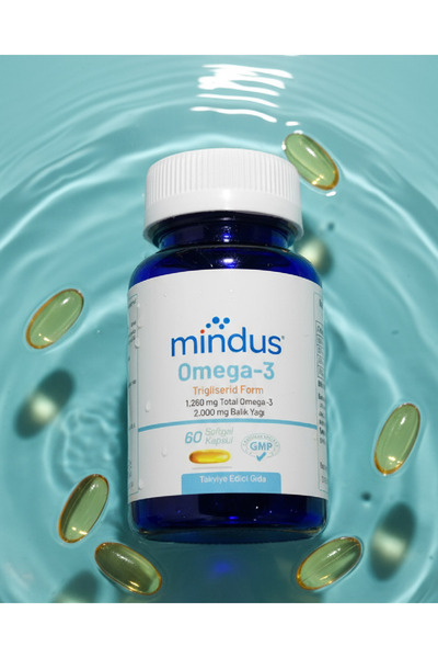 mindus زيت السمك أوميغا-3 60 كبسولة هلامية