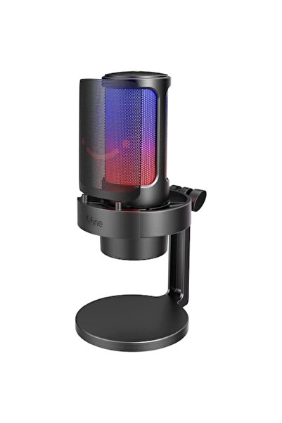 Fifine Microfon Condenser A8, Cardioid, RGB, Gaming, Podcast, USB Plug & Play