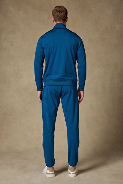 Andrea Nicolotti Erkek Mavi Fermuarlı Eşofman Takımı