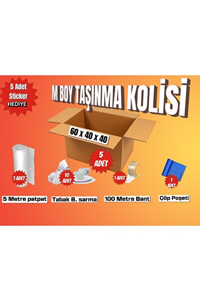 esila KAĞITÇILIK Dış Tic. Ltd. Şti. 60X40X40 TAŞINMA PAKETİ M BOY 5 ADET KOLİ...