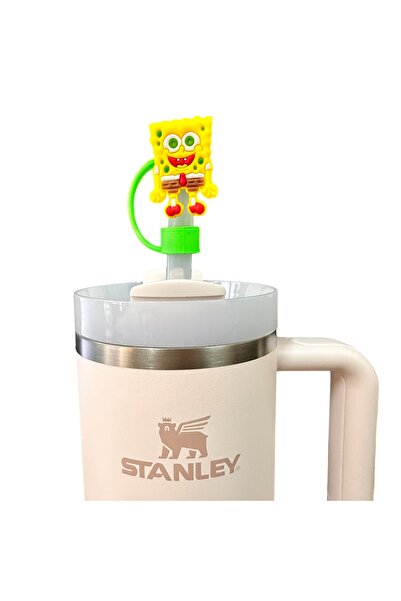 Buki'nin Atölyesi Termos uyumlu 3 Adet (10MM) Toz Geçirmez Sünger Bob Stitch Figürlü Quencher Pipet Tıpası Kapağı