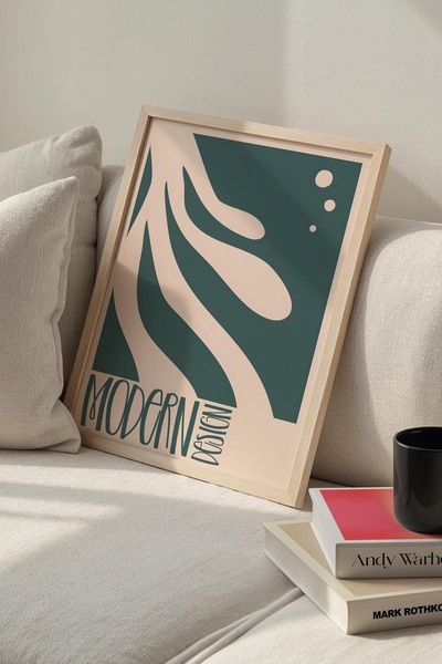Opak Design Βοτανική Σειρά Floral Matisse Φυσικό Ξύλινο Πλαίσιο Ζωγραφική τοίχου
