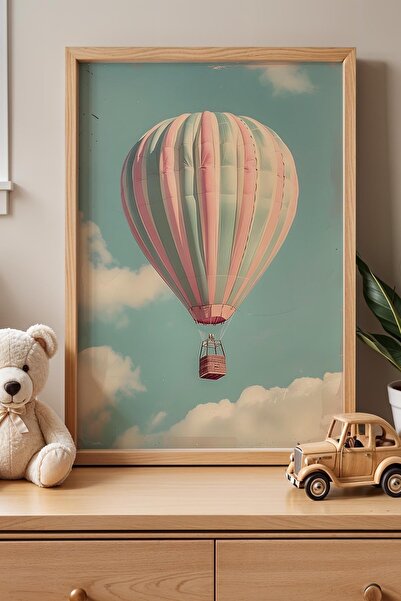 Opak Design Ρετρό Σχέδιο Flying Balloon Παιδικό Δωμάτιο Ζωγραφική τοίχου με ξ...