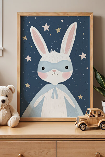 HİGUERA Super Rabbit Figure Under the Stars - Πίνακας Παιδικού και Βρεφικού Δ...