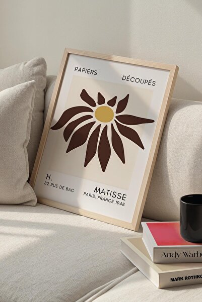 Opak Design Βοτανική Σειρά Σκούρο Καφέ Floral Matisse Πίνακας τοίχου με φυσικ...