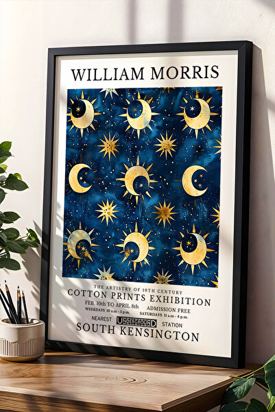 Opak Design William Morris Καλλιτεχνικό Σχέδιο Vintage Πίνακας Τέχνης με Φυσι...