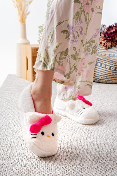 Slipcat Yumuşak Tüylü Peluş Panduf Terlik Ev Kadın Panduf