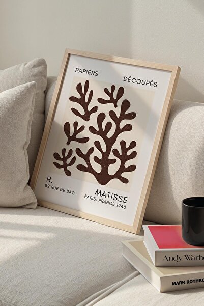 Opak Design Βοτανική Σειρά Σκούρο Καφέ Floral Matisse Πίνακας τοίχου με φυσικ...