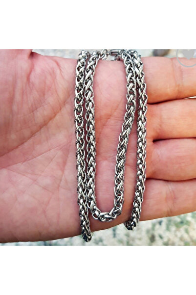 Hmd Silver Color Chavin Angelus Lufigo Unisex Men's Steel Chain Necklace 55 Cm