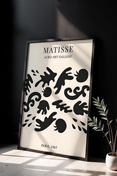 Opak Design Botanical Series Black Floral Minimalist Matisse Πίνακας τοίχου μ...