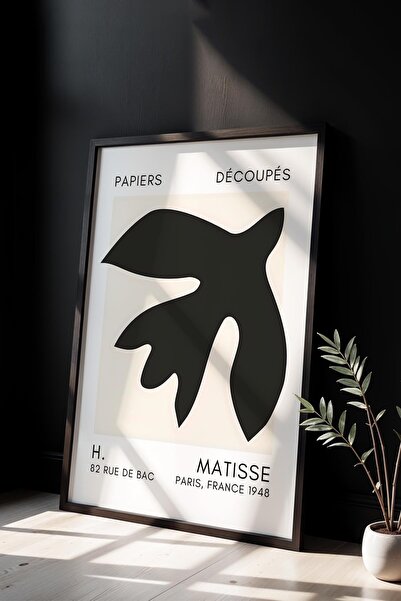 Opak Design Botanical Series Black Floral Minimalist Matisse Πίνακας τοίχου μ...