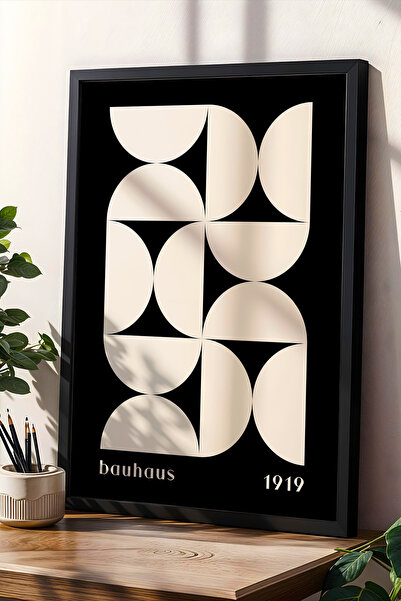 Opak Design Μαύρο στυλ Bauhaus Μινιμαλιστικό ρετρό vintage γεωμετρική τέχνη α...