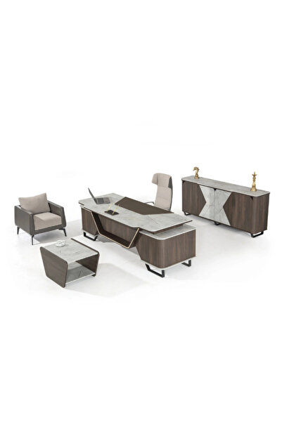 ENG OFİS MOBİLYALARI MODEL 2025 MAKAM TAKIMI 3 PARÇA KOLTUKSUZ