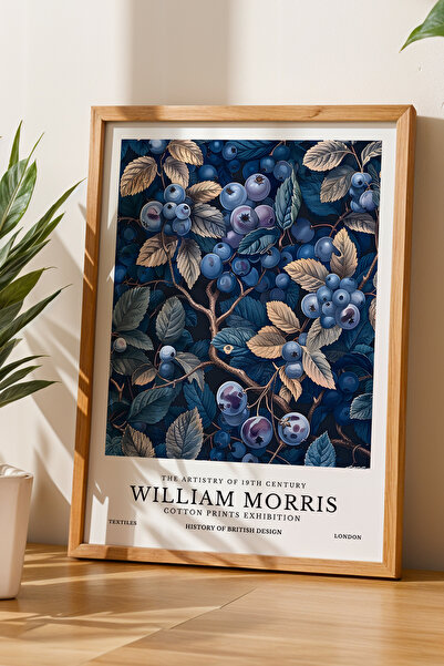 Opak Design William Morris Καλλιτεχνικό Σχέδιο Vintage Πίνακας Τέχνης με Φυσι...
