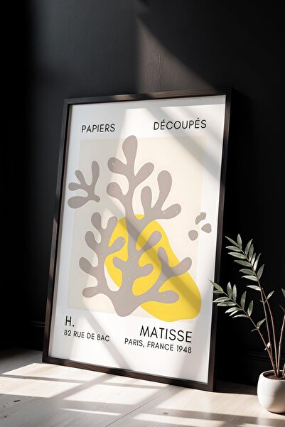 Opak Design Βοτανική Σειρά Sand Beige Floral Matisse Πίνακας τοίχου με φυσικό...