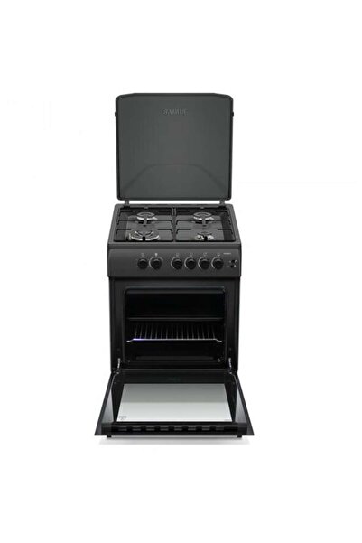 Samus Gas stove SM664BPGS Anthracite, 4 burners, Gas oven, Electric hob ignition, Timer, Grill