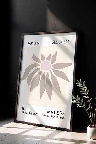 Opak Design Βοτανική Σειρά Sand Beige Floral Matisse Πίνακας τοίχου με φυσικό...
