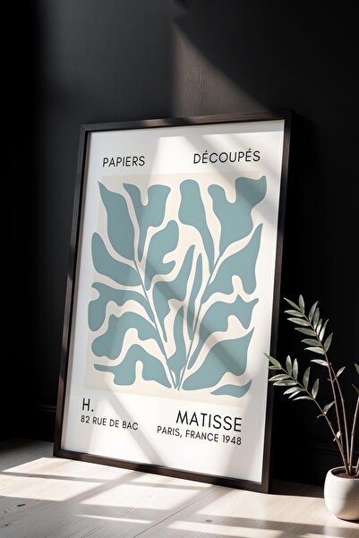 Opak Design Βοτανική σειρά Mint Green Floral Matisse Πίνακας τοίχου με φυσικό...