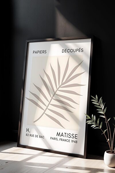 Opak Design Βοτανική Σειρά Sand Beige Floral Matisse Πίνακας τοίχου με φυσικό...