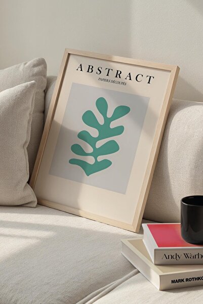 Opak Design Βοτανική σειρά Mint Green Floral Matisse Πίνακας τοίχου με φυσικό...