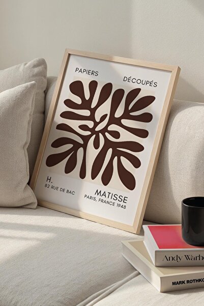 Opak Design Βοτανική Σειρά Σκούρο Καφέ Floral Matisse Πίνακας τοίχου με φυσικ...