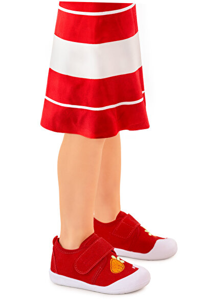 Kiko Kids Strawberry Cırtlı Kız Bebek İlk Adım Panduf Ayakkabı