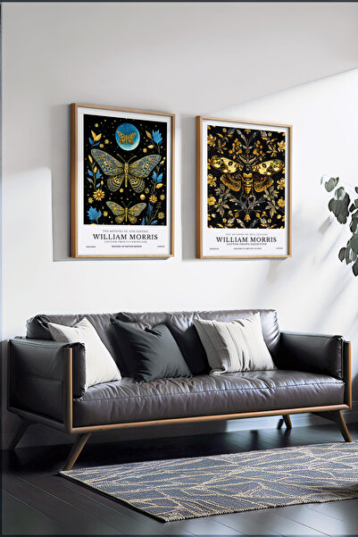 Opak Design William Morris Glamorous Butterflies Vintage ζωγραφική με φυσικό ...