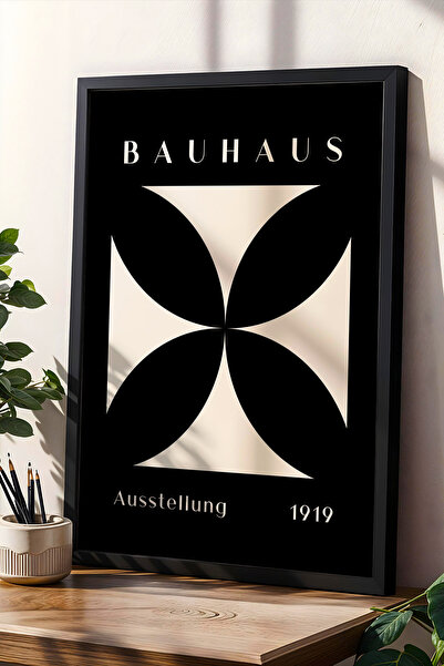 Opak Design Μαύρο στυλ Bauhaus Μινιμαλιστικό ρετρό vintage γεωμετρική τέχνη α...