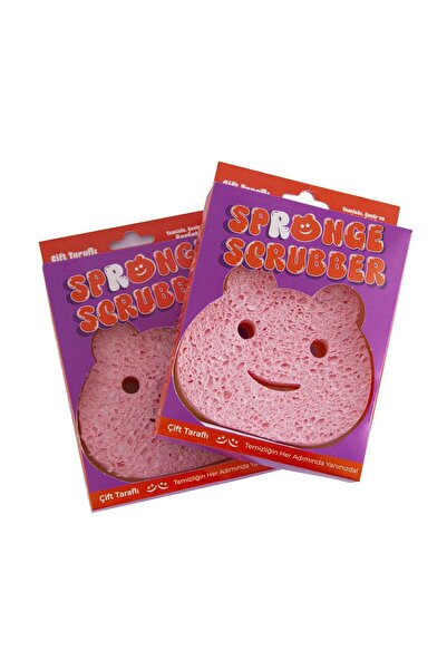 Homedius EverKlean 2'li Spronge Scrubber Ayıcık Figürlü Çift Yüzeyli Bulaşık ...
