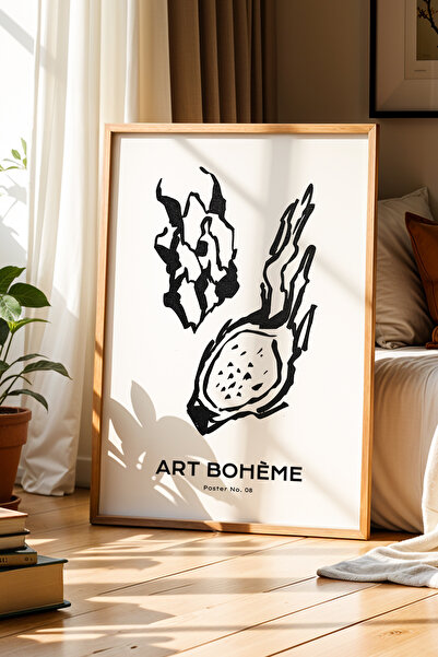 Opak Design Πίνακας τοίχου με φυσικό ξύλινο πλαίσιο Tropical Minimalist Art