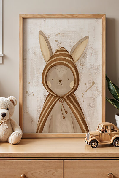 HİGUERA Παιδικό δωμάτιο Cape Rabbit Πίνακας τοίχου με φυσικό ξύλινο σκελετό