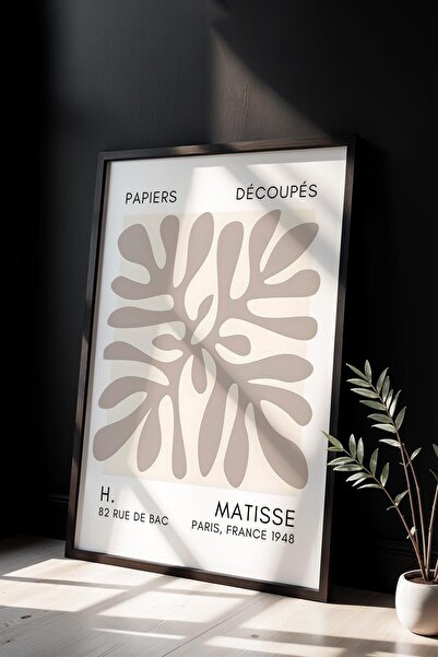 Opak Design Βοτανική Σειρά Sand Beige Floral Matisse Πίνακας τοίχου με φυσικό...