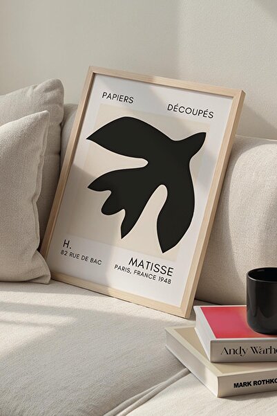 Opak Design Botanical Series Black Floral Minimalist Matisse Πίνακας τοίχου μ...