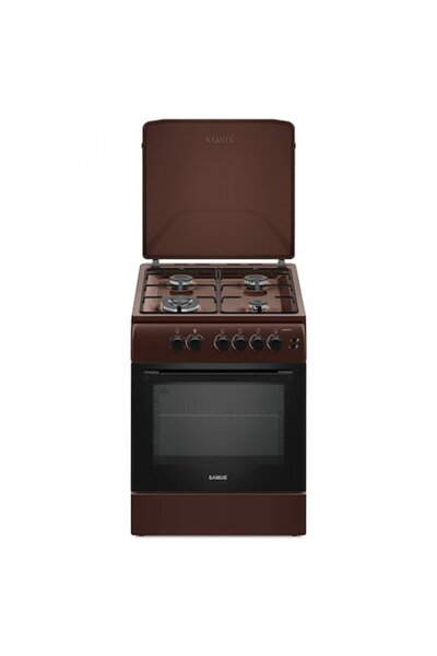 Samus Aragaz SM664MPGS, 4 Arzatoare gaz, 1 Wok, Cuptor gaz, Aprindere electrica plita