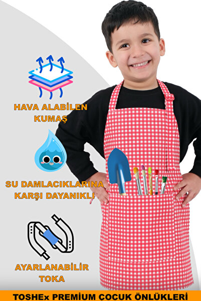 TOSHEX Çocuk Mutfak Önlüğü, Suya Dayanıklı Etkinlik Önlüğü 3-5 yaş Aktivite Ö...