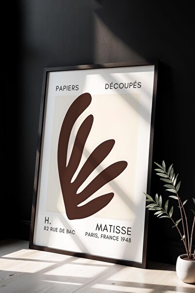 Opak Design Βοτανική Σειρά Σκούρο Καφέ Floral Matisse Πίνακας τοίχου με φυσικ...