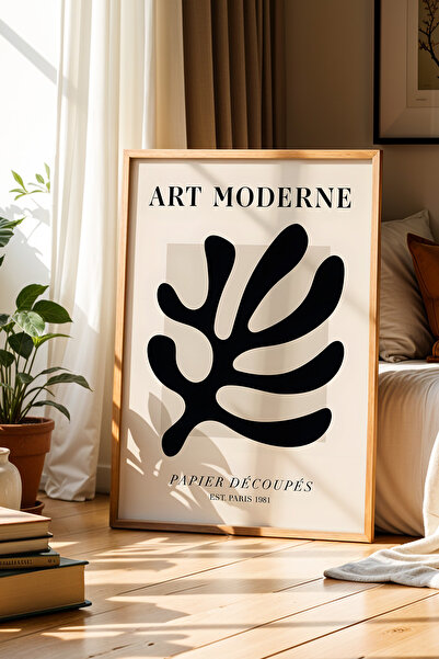 Opak Design Matisse Art Μοντέρνο μοτίβο φύλλων Μποέμικο μινιμαλιστικό ξύλινο ...