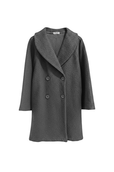 SARE ERKMEN Coat 50% Wool Blend Std Size 38-46 Cashmere-Boucle Fabric