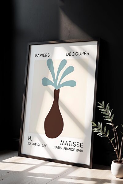 Opak Design Βοτανική Σειρά Σκούρο Καφέ Floral Matisse Πίνακας τοίχου με φυσικ...