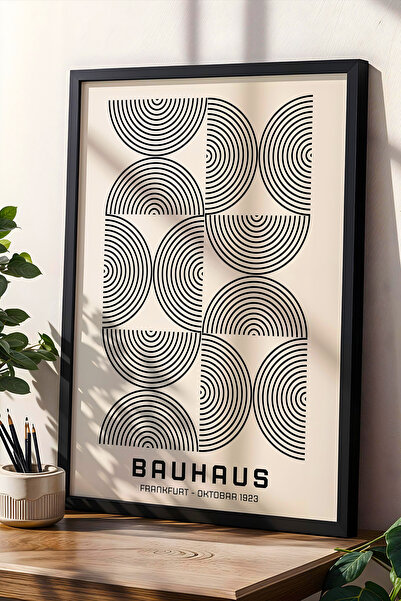 Opak Design Μαύρο στυλ Bauhaus Μινιμαλιστικό ρετρό vintage γεωμετρική τέχνη α...