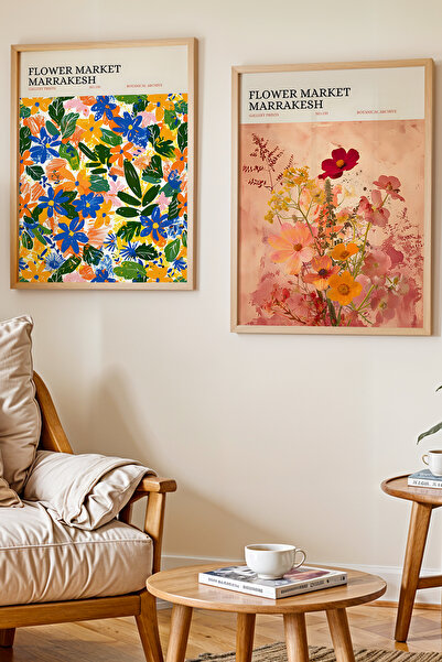 Opak Design Πίνακας Flower Market Marrakesh με 2 Φυσικό Ξύλινο Πλαίσιο – Trop...