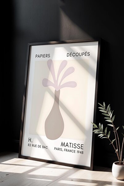 Opak Design Βοτανική Σειρά Sand Beige Floral Matisse Πίνακας τοίχου με φυσικό...