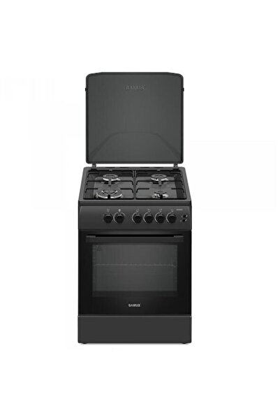 Samus Gas stove SM664BPGS Anthracite, 4 burners, Gas oven, Electric hob ignition, Timer, Grill