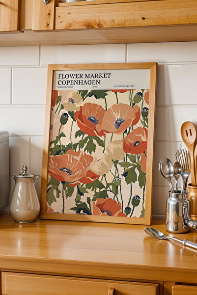 Opak Design Επιτραπέζιο Flower Market Copenhagen με φυσικό ξύλινο πλαίσιο – Ρ...