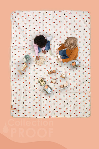 HAMUR Proof Sıvı Geçirmez 140x200 Cm Bebek Çocuk Oyun Etkinlik Aktivite Beslenme Örtüsü Volcanic